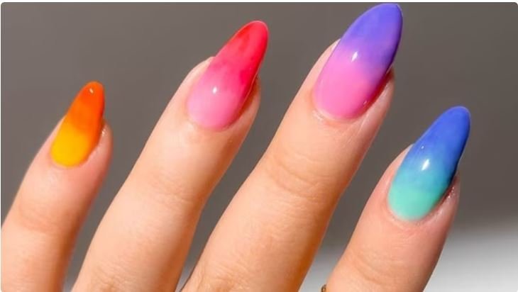 Summer's serotonin fix: Jelly nails in cool, peppy hues!
