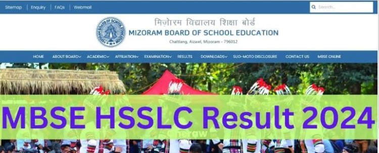 Where and when can I view my Class 12 marksheet today? Mizoram HSSLC Result 2024