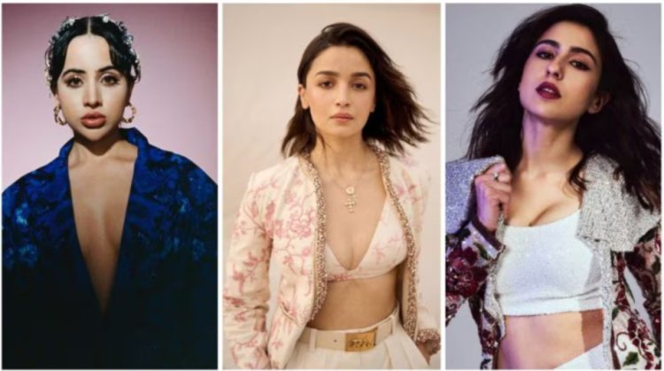 Uorfi Javed makes fun of Sara Ali Khan and Alia Bhatt for referring to themselves as middle-class: "They want the audience to identify with them."