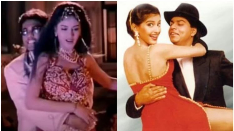 Sonali Bendre remembers "struggling" to pick up dance steps for the English Babu Desi Mem film starring Shah Rukh Khan.
